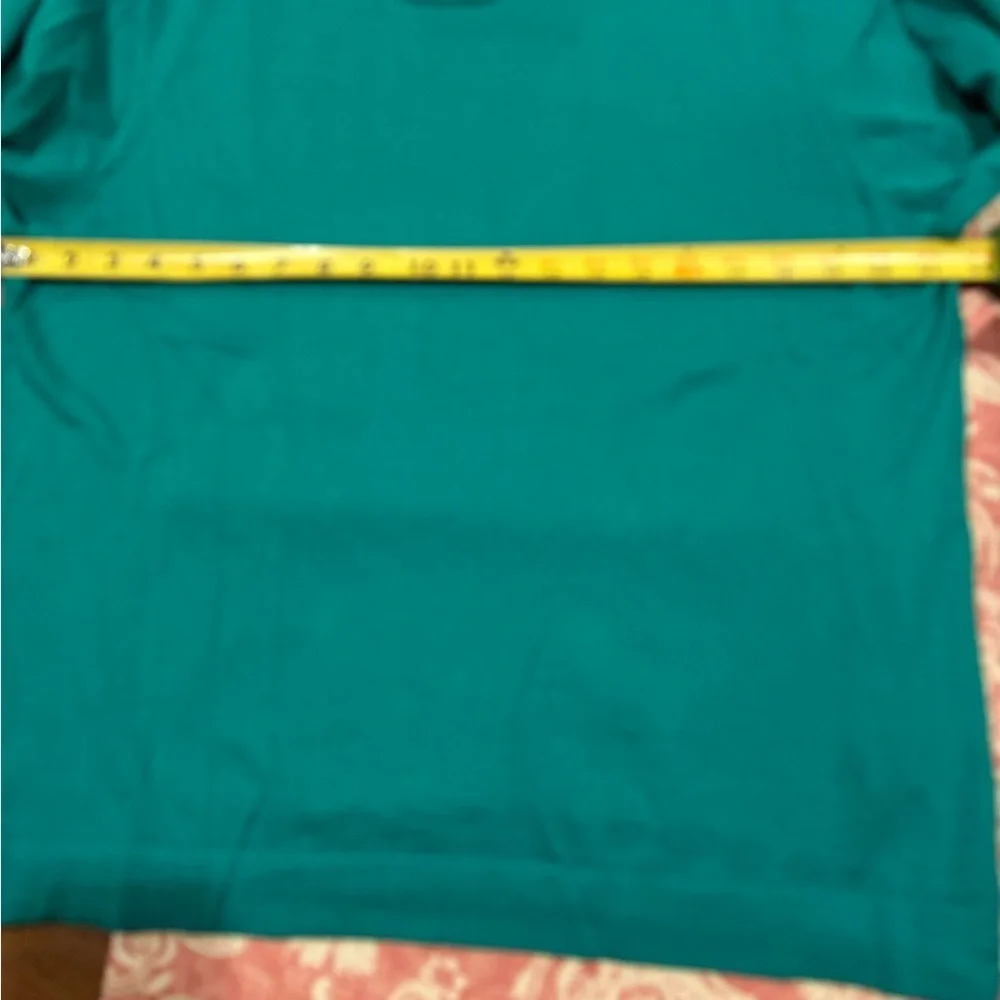 EUC J. Crew Teal Ruffle Neck Sweater SZ XL